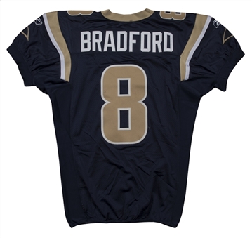 2010 Sam Bradford Game Used St. Louis Rams Home Jersey Photo Matched To 12/26/2010 